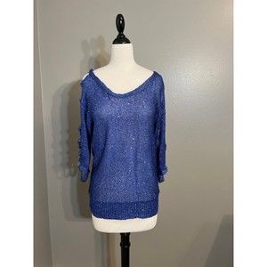 Women's Arden B. Blue Sweater with Tank Top Size Medium